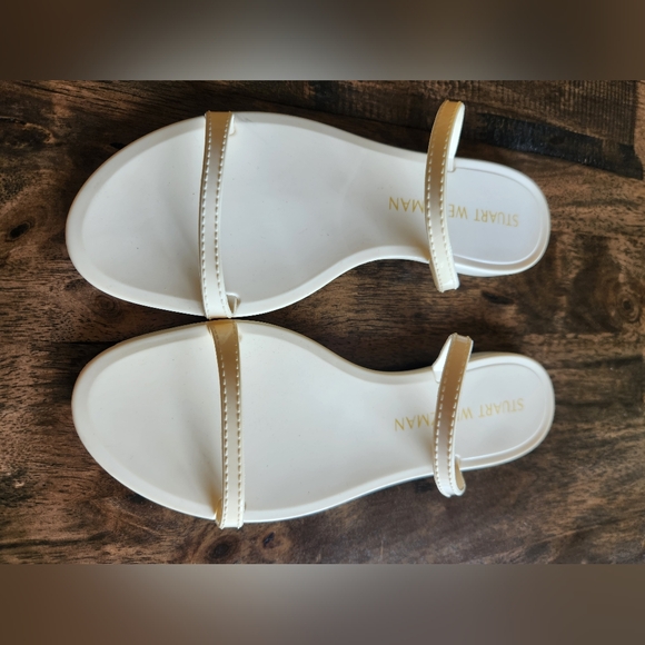 Stuart Weitzman Women's White/Cream Sandal - Picture 2 of 3